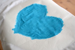 Heart Stamped Pillow