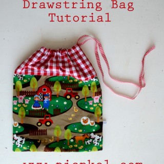 Colourblocked Drawstring Bag Tutorial Pienkel