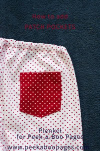 How to add Patch Pockets? A tutorial by Pienkel for Peek-a-Boo Pages.