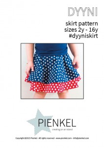 DYYNI skirt pattern in size 2y-16y by Pienkel. Available in English or Dutch. www.pienkel.com