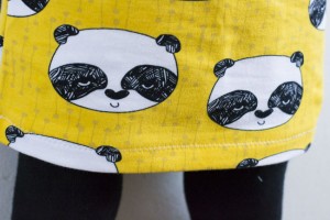 Panda Pencil Skirt - Pattern Jocole Girls Knit Pencil Skirt, sewn by Pienkel