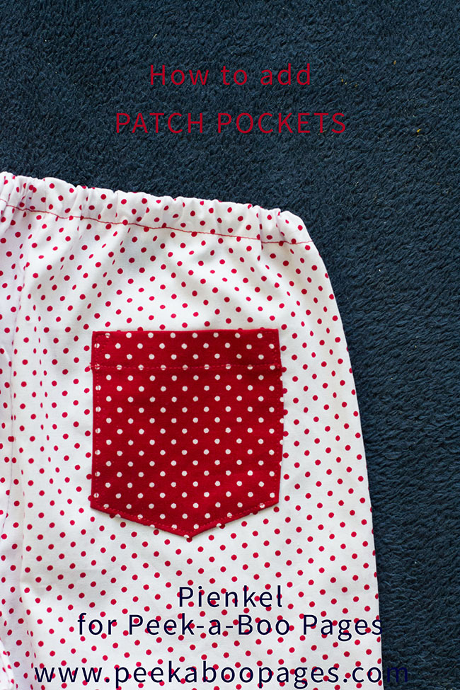 How to add patch pockets? Tutorial by Pienkel for Peek-a-Boo Pages