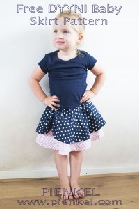 Pienkel Free DYYNI Baby Skirt Pattern - available in size 6/9 months through 12/18 months, at www.pienkel.com - available in size 2y through 16y in my Etsy store!