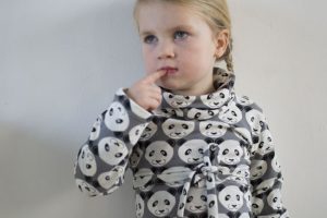Warm Winter Dress - Panda Dress - Cowl Neck Jumper Dress Pattern by Heidi&Finn - Panda Fabric by By Poppy - Sewn by Pienkel
