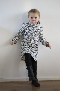 Warm Winter Dress - Panda Dress - Cowl Neck Jumper Dress Pattern by Heidi&Finn - Panda Fabric by By Poppy - Sewn by Pienkel