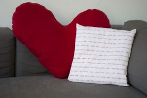 Valentine pillows - Pienkel for Bernina